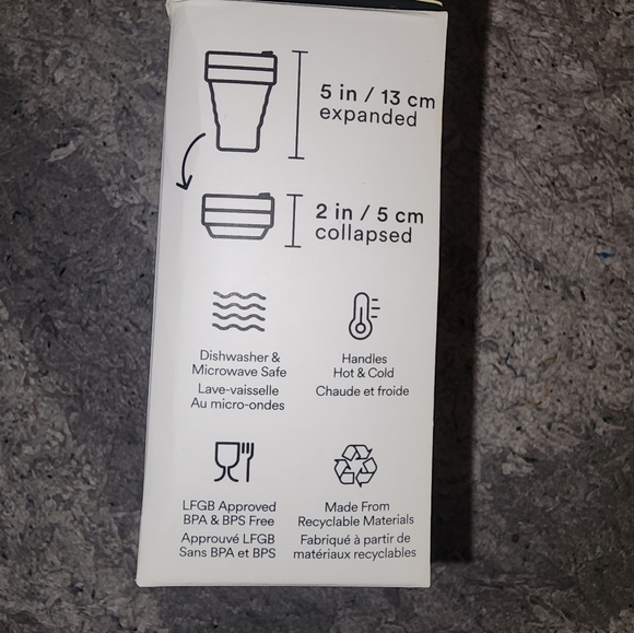 Stojo Collapsible Cup with 4 Reusable Straws - Picture 5 of 6